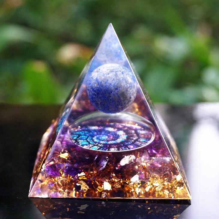 Orgonite Lapis Lazuli Sphere Pyramid