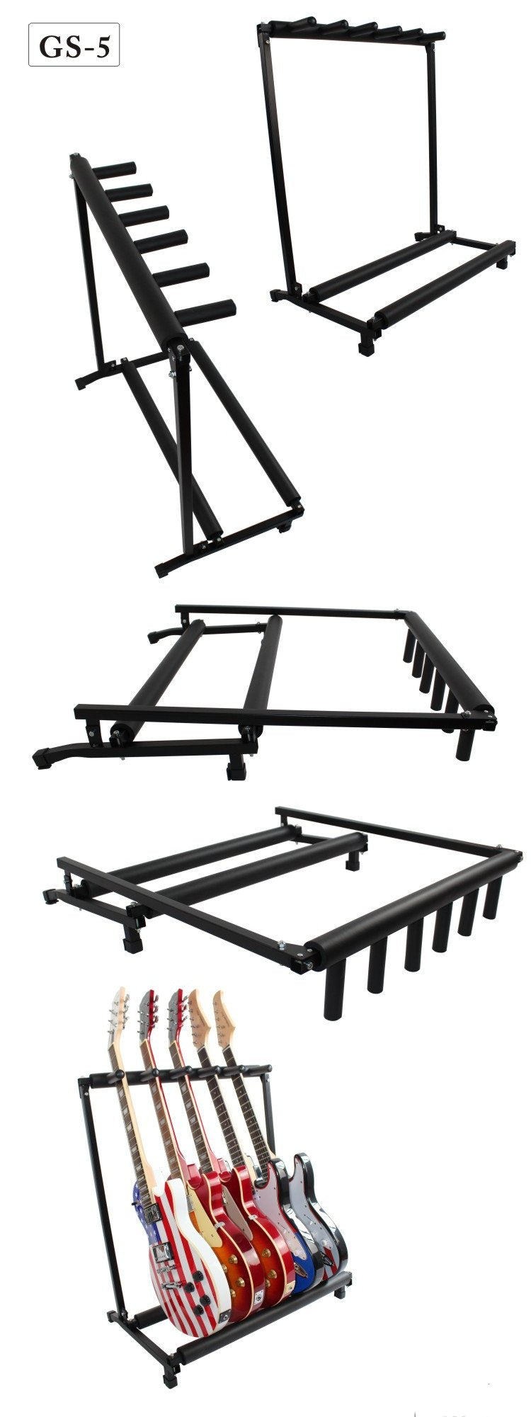 GS-5 Multifunctional Guitar Holder Musical Instrument Guitar Folding Rack