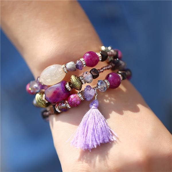 Cosmic Beads Wrist Wrap Bracelet