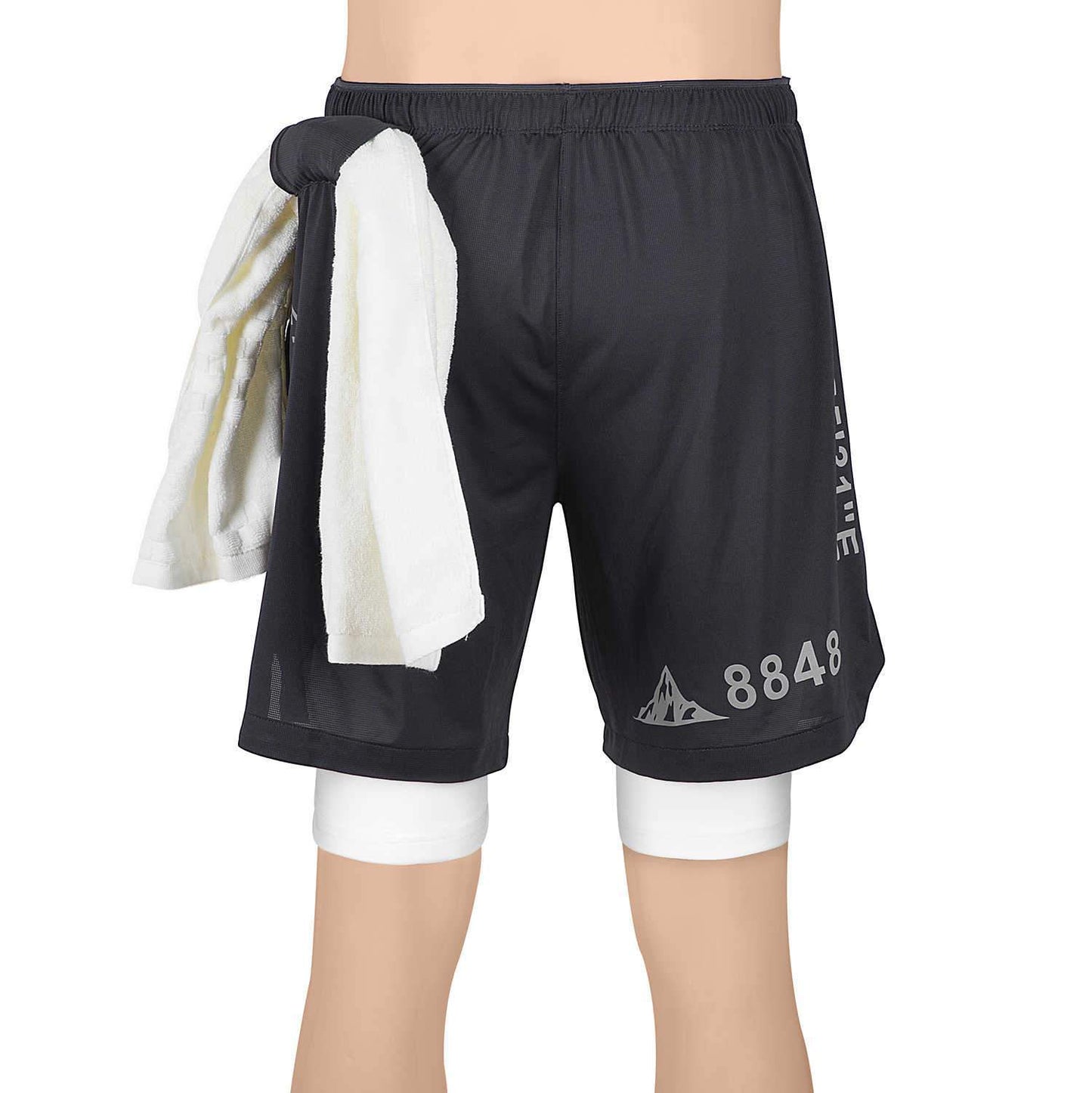 Hoison Sports EVEREST 2020 Men's Running Shorts Quick Dry Lightweight Zipper Pocket Short Pants for Athletic Gym Workout (2-in-1 Liner Designed)