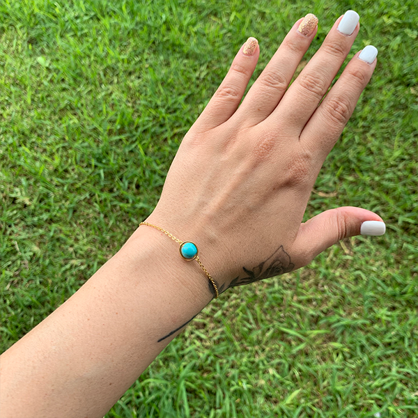 Golden Strand Turquoise Bracelet