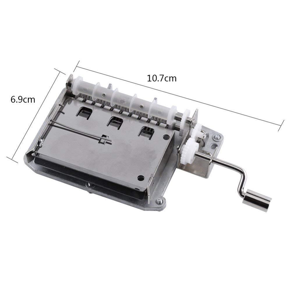 30 Tones DIY Hand Cranked Music Box Movement with Hole Puncher and Paper Tapes