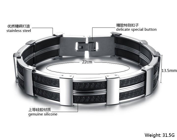 Dark Maze Stainless Steel Men's Bracelet - Florence Scovel - 6