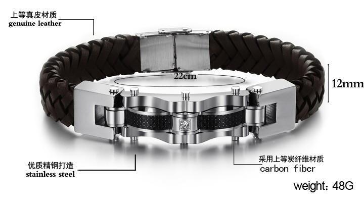 Armageddon Wing Men's Stainless Steel Bracelet (Brown) - Florence Scovel - 4