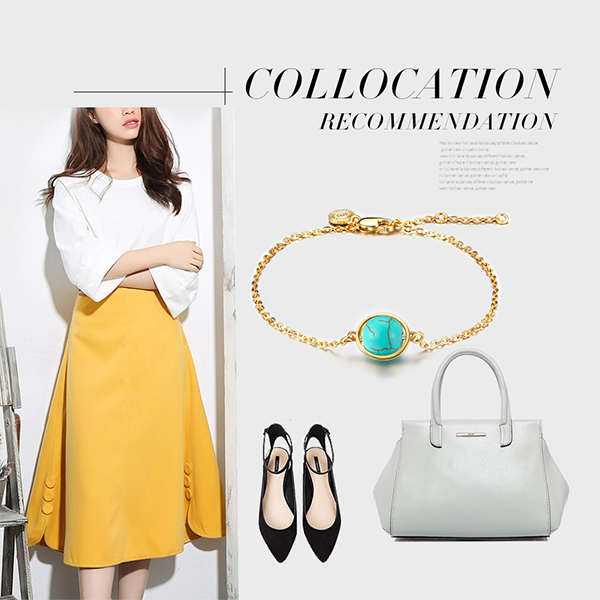 Golden Strand Turquoise Bracelet