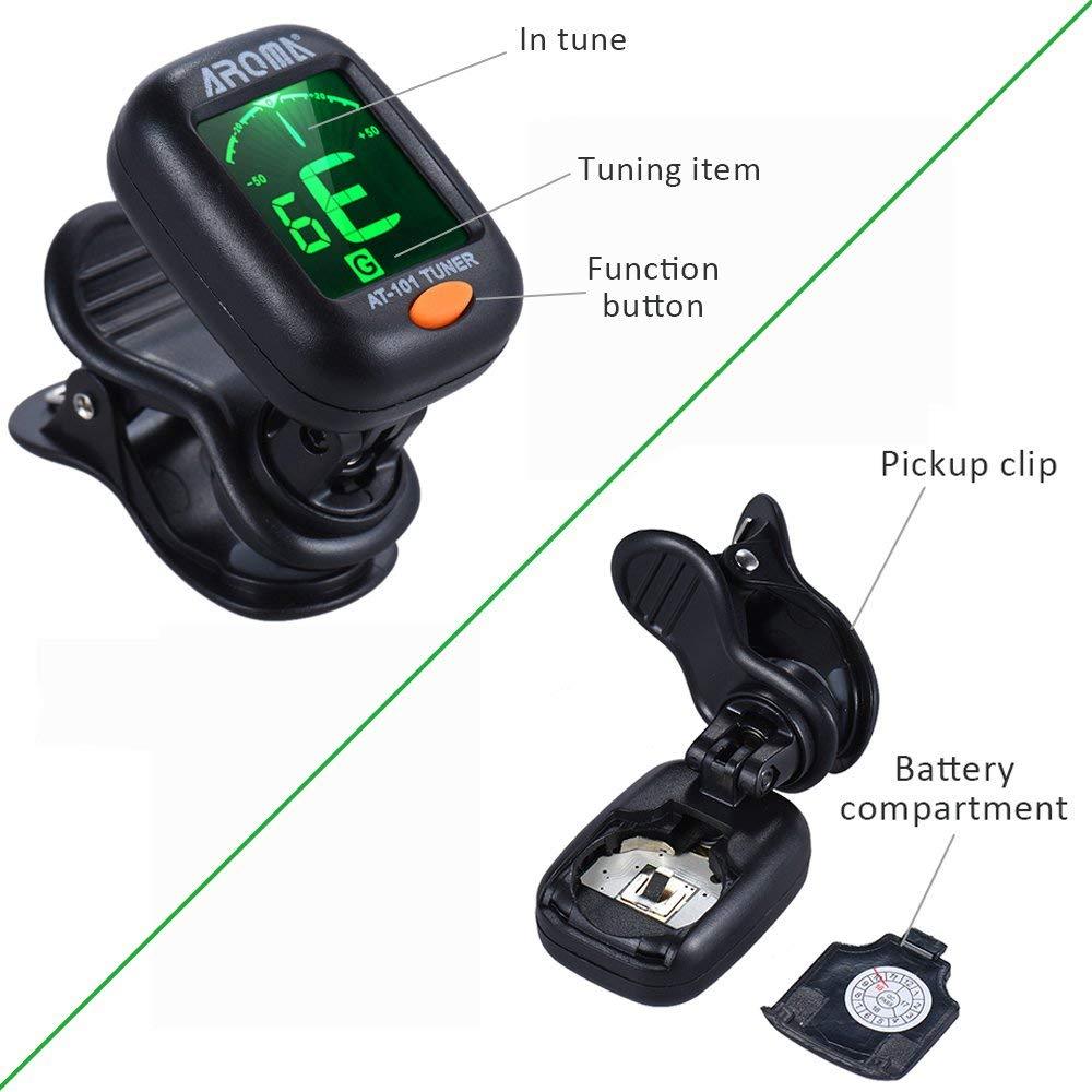 AROMA AT-101 Portable Clip-on Guitar Tuner