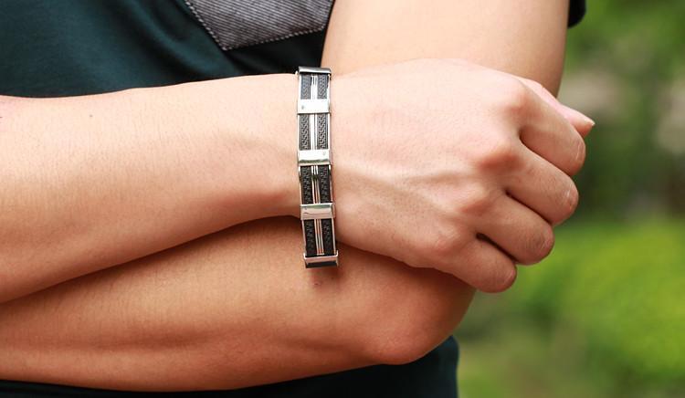 Dark Maze Stainless Steel Men's Bracelet - Florence Scovel - 7