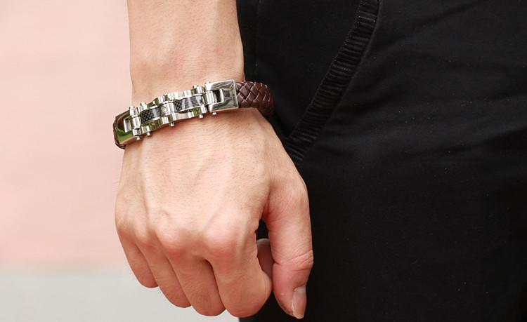 Armageddon Wing Men's Stainless Steel Bracelet (Brown) - Florence Scovel - 6