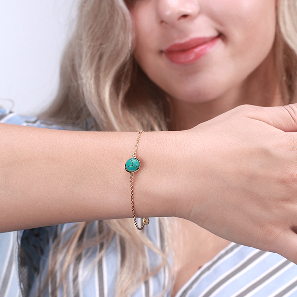 Golden Strand Turquoise Bracelet