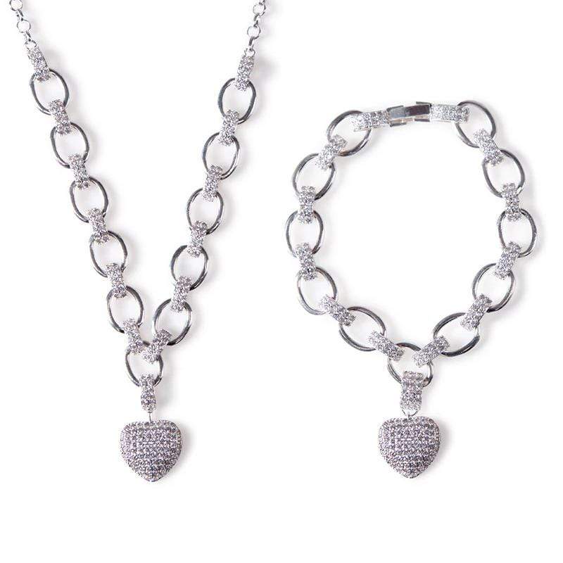 The Heart Pendant Jewelry Set