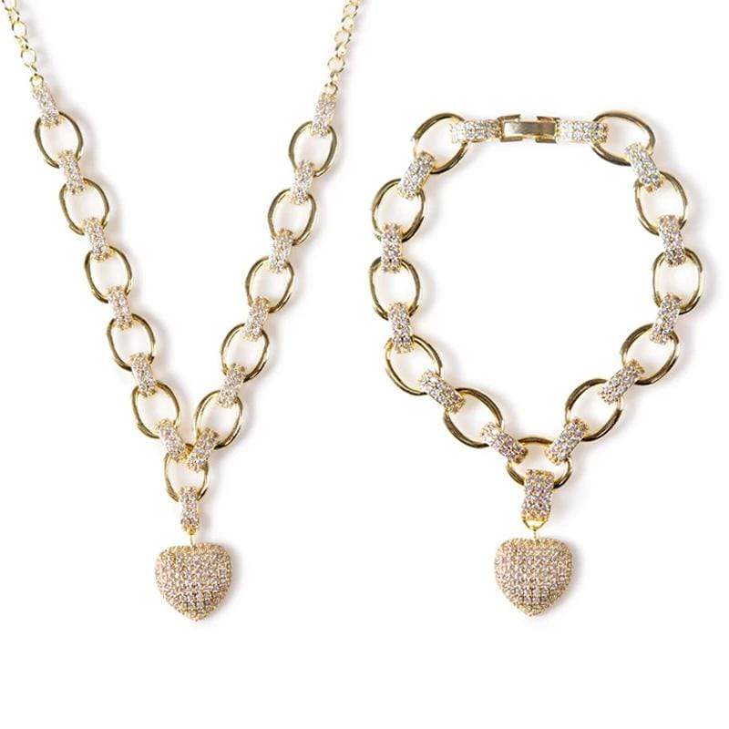 The Heart Pendant Jewelry Set