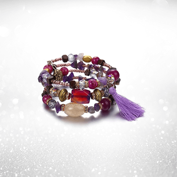 Cosmic Beads Wrist Wrap Bracelet
