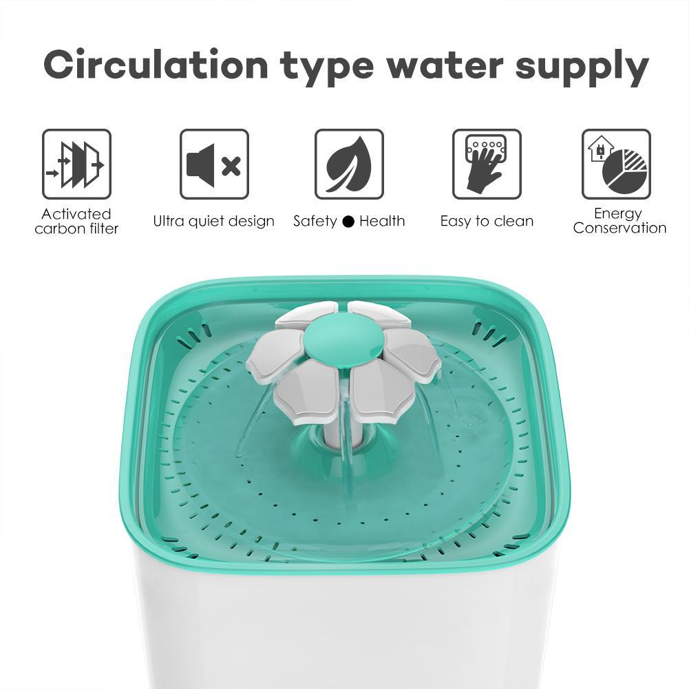 Hoison Cat and Dog Flower Fountain with Filter, Cascading Cat Fountain Holding Scent and Bacteria, Dri