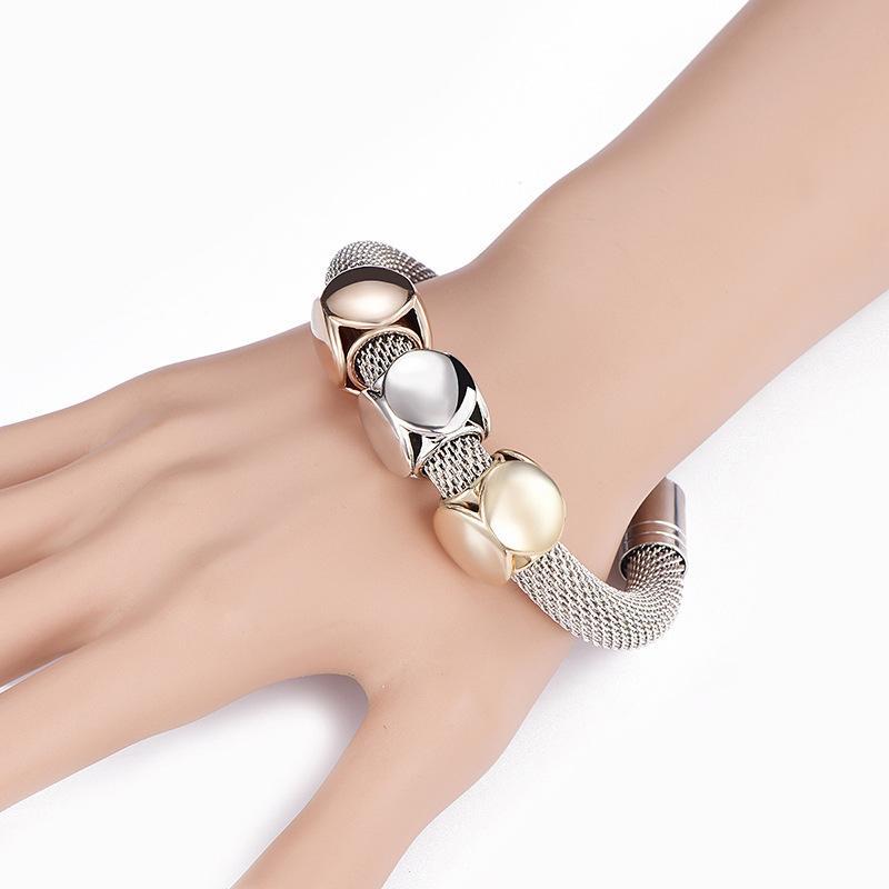 Cube Charms Metal Bracelet