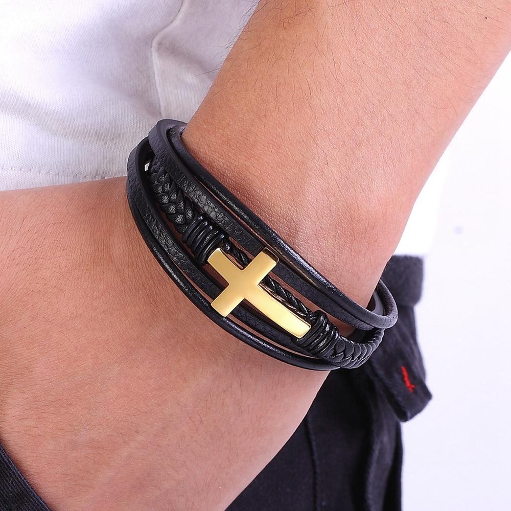 Stainless Steel Cross Bracelet