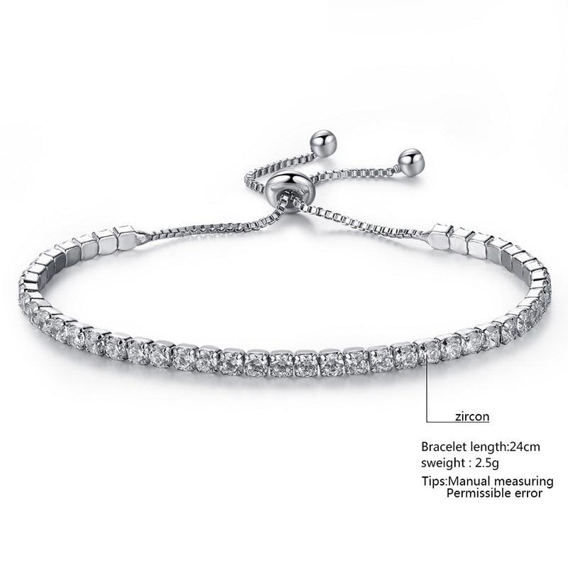 Crystal Bracelet Luxury Micro-inlaid Zircon Bracelet Ladies Simple Adjustable Hand Jewelry Fashion Bracelet
