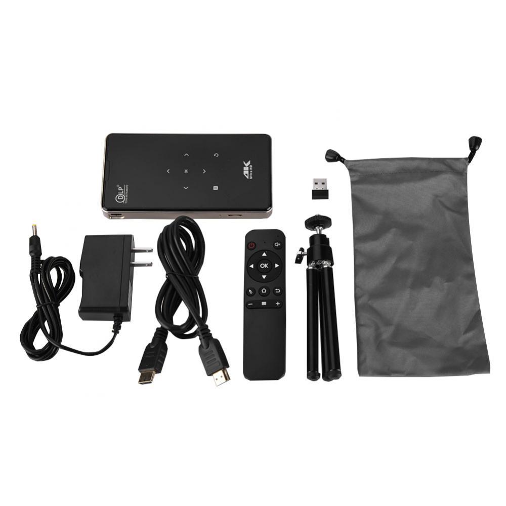4K DLP Micro Projector 2.4G WiFi 1000:1 Phone Control Video Projector