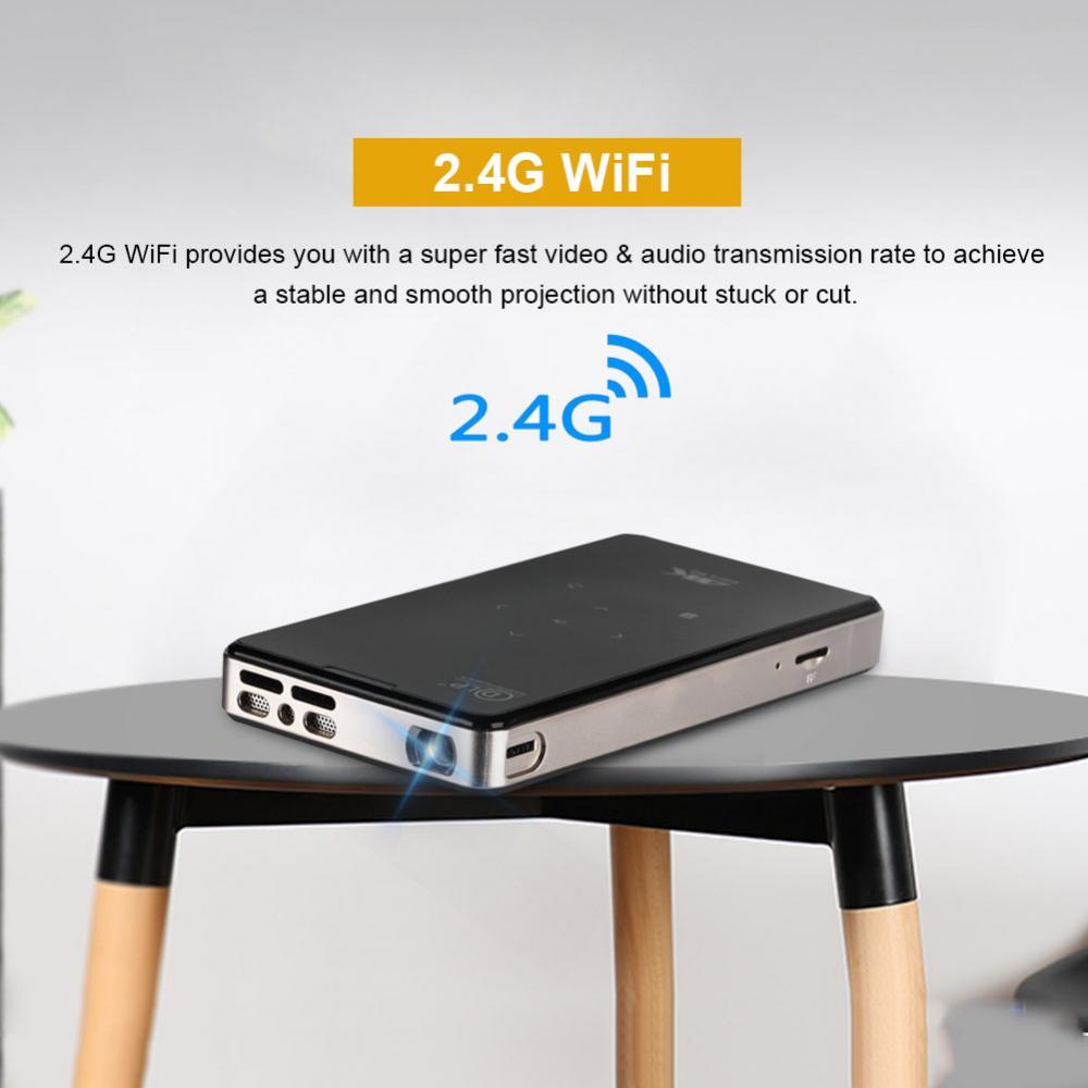 4K DLP Micro Projector 2.4G WiFi 1000:1 Phone Control Video Projector