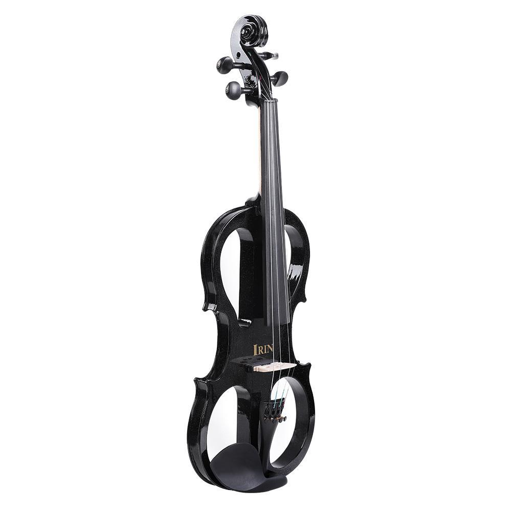 Maple Wood 4/4 Electric Violin Fiddle with Bow Headphone Audio Cable Accessories