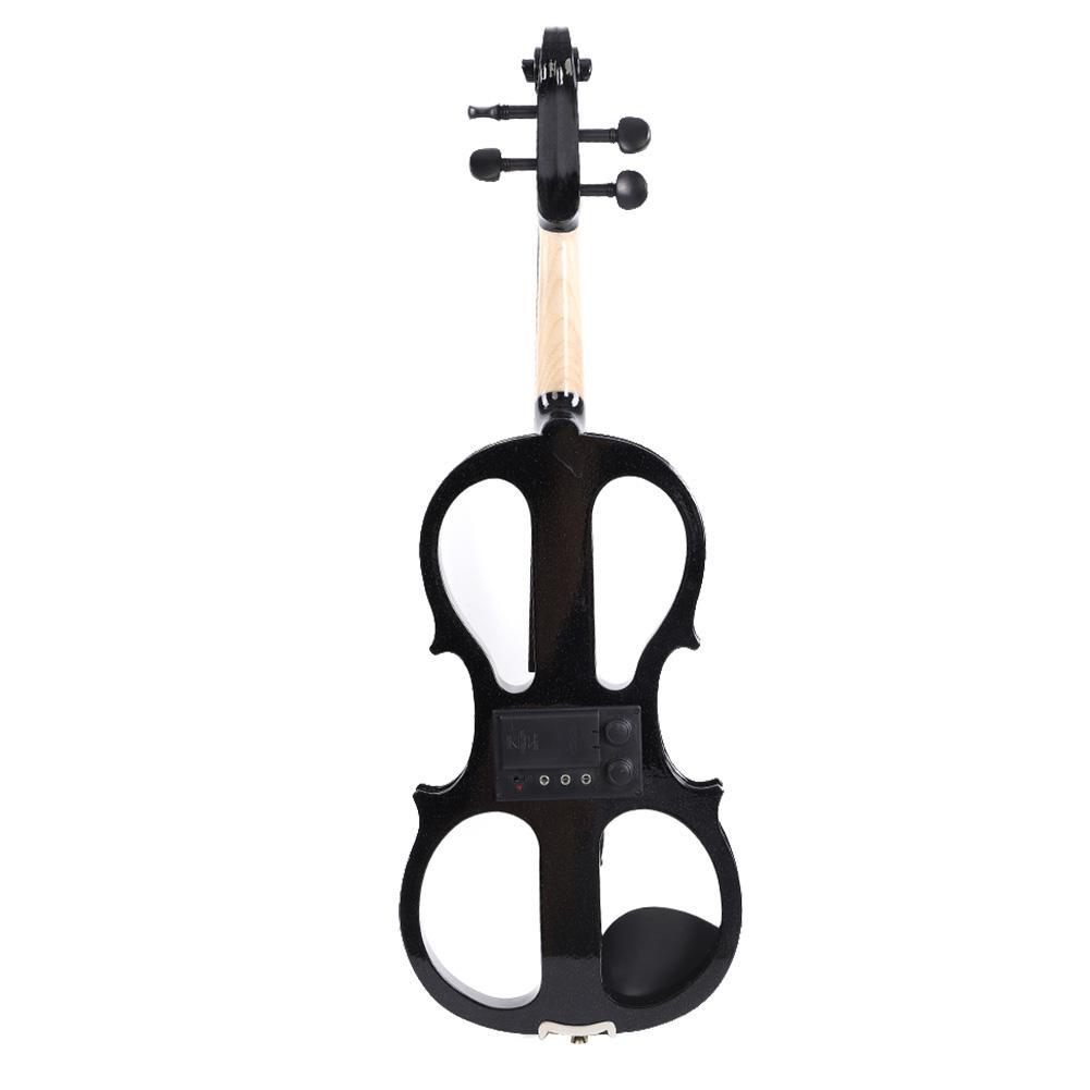 Maple Wood 4/4 Electric Violin Fiddle with Bow Headphone Audio Cable Accessories