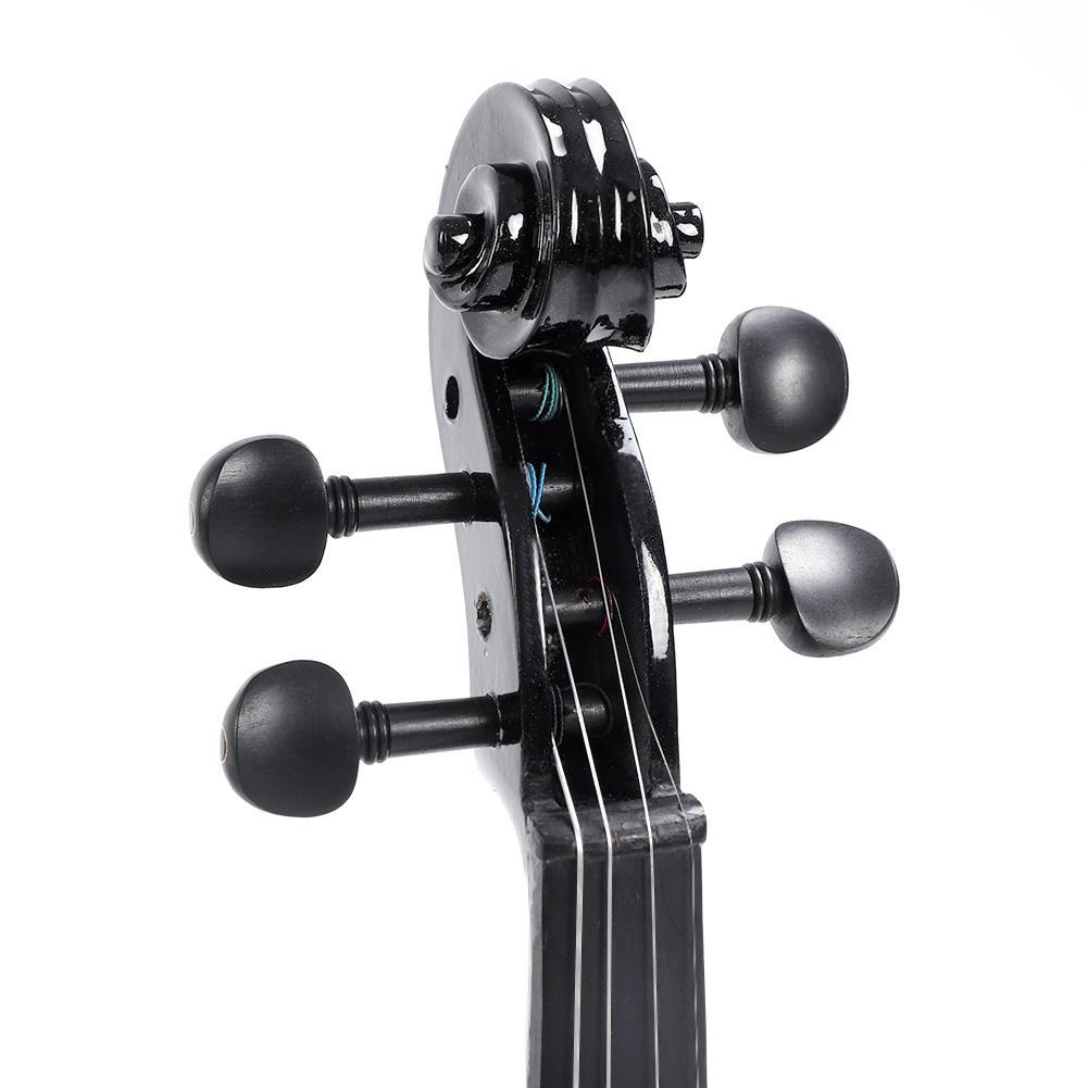 Maple Wood 4/4 Electric Violin Fiddle with Bow Headphone Audio Cable Accessories