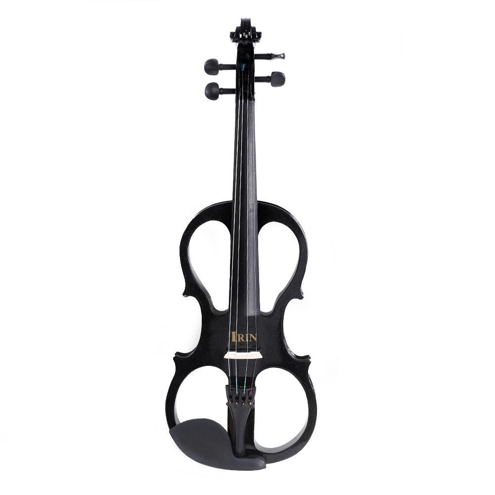 Maple Wood 4/4 Electric Violin Fiddle with Bow Headphone Audio Cable Accessories