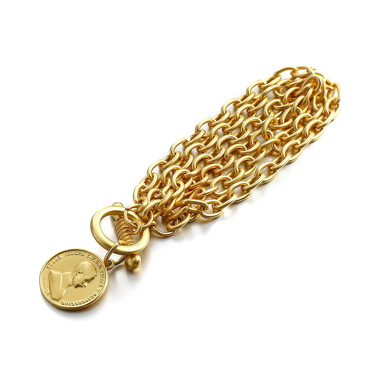 Gold Color Charm Chain Bracelets