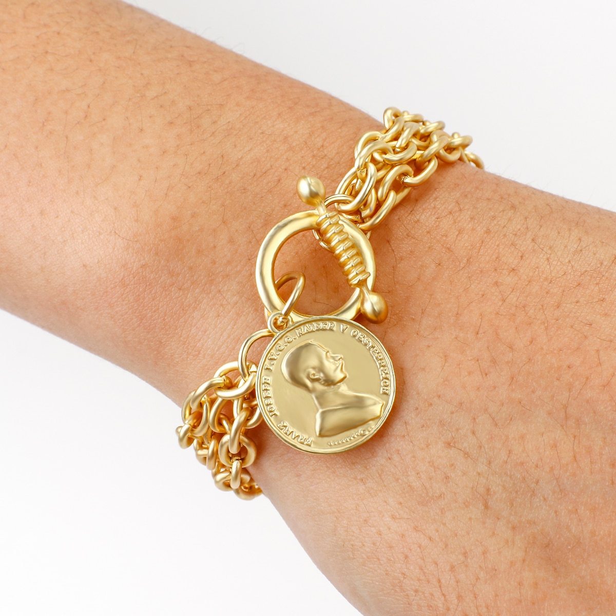 Gold Color Charm Chain Bracelets