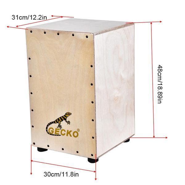 GECKO Wooden Percussion Box Flat Hand Drum