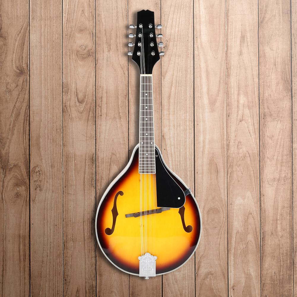 IRIN Wooden Classic Mandolin 8 String Guitar with Carry Storage Bag