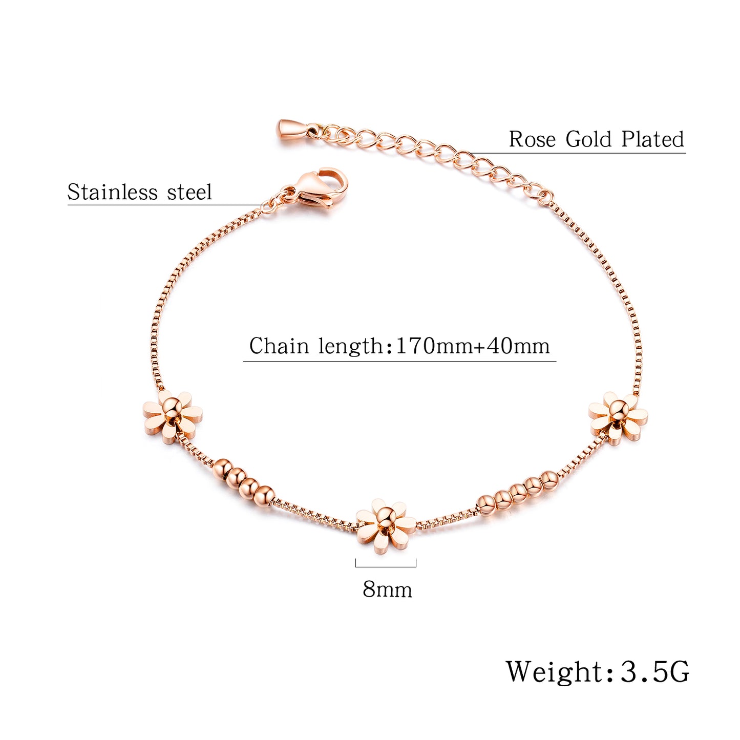 Small daisy bracelet