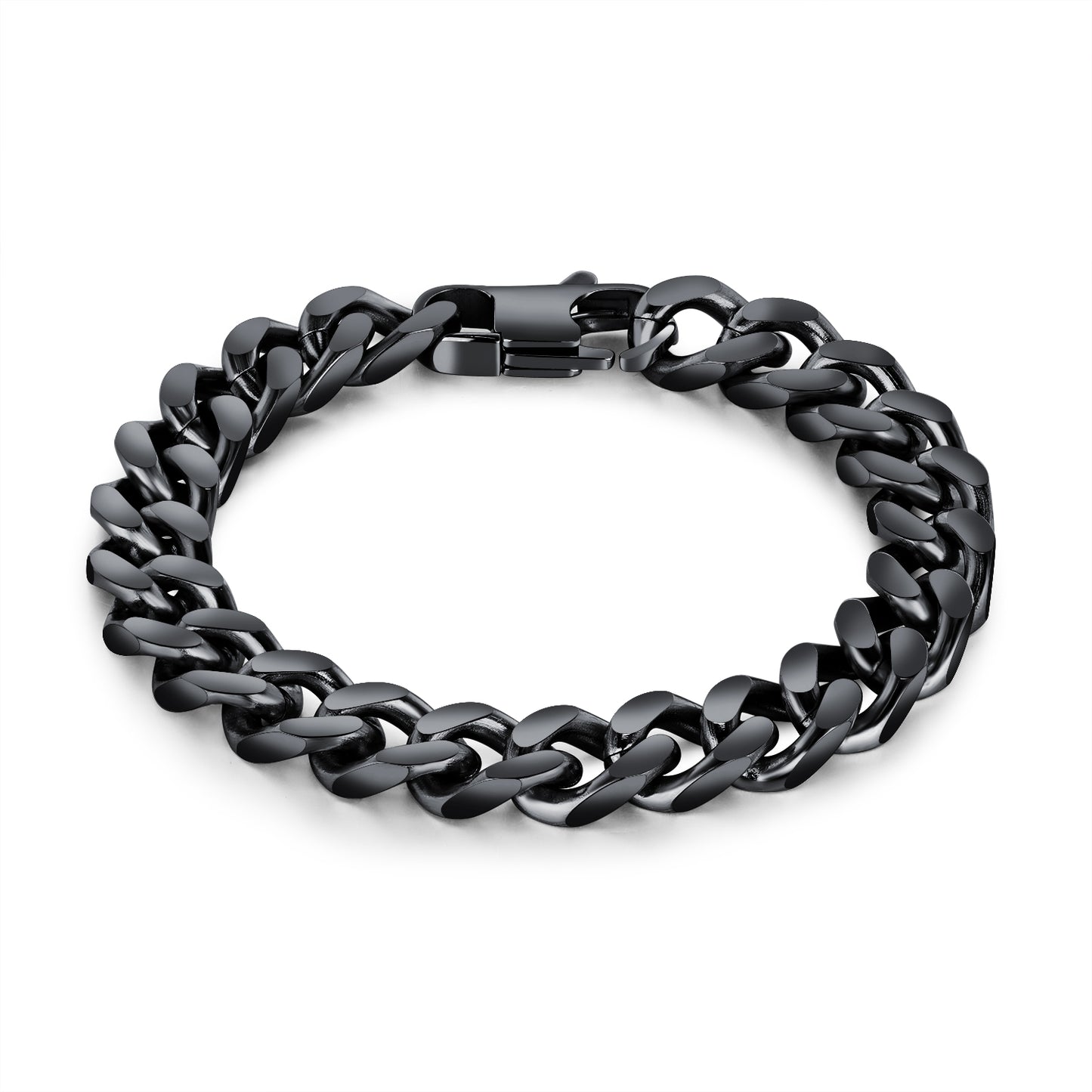 Classic Titanium Steel Thick And Wide Flat Snake Bone Chain Men's Business Bracelet