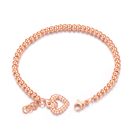 Love electroplating rose gold bracelet women