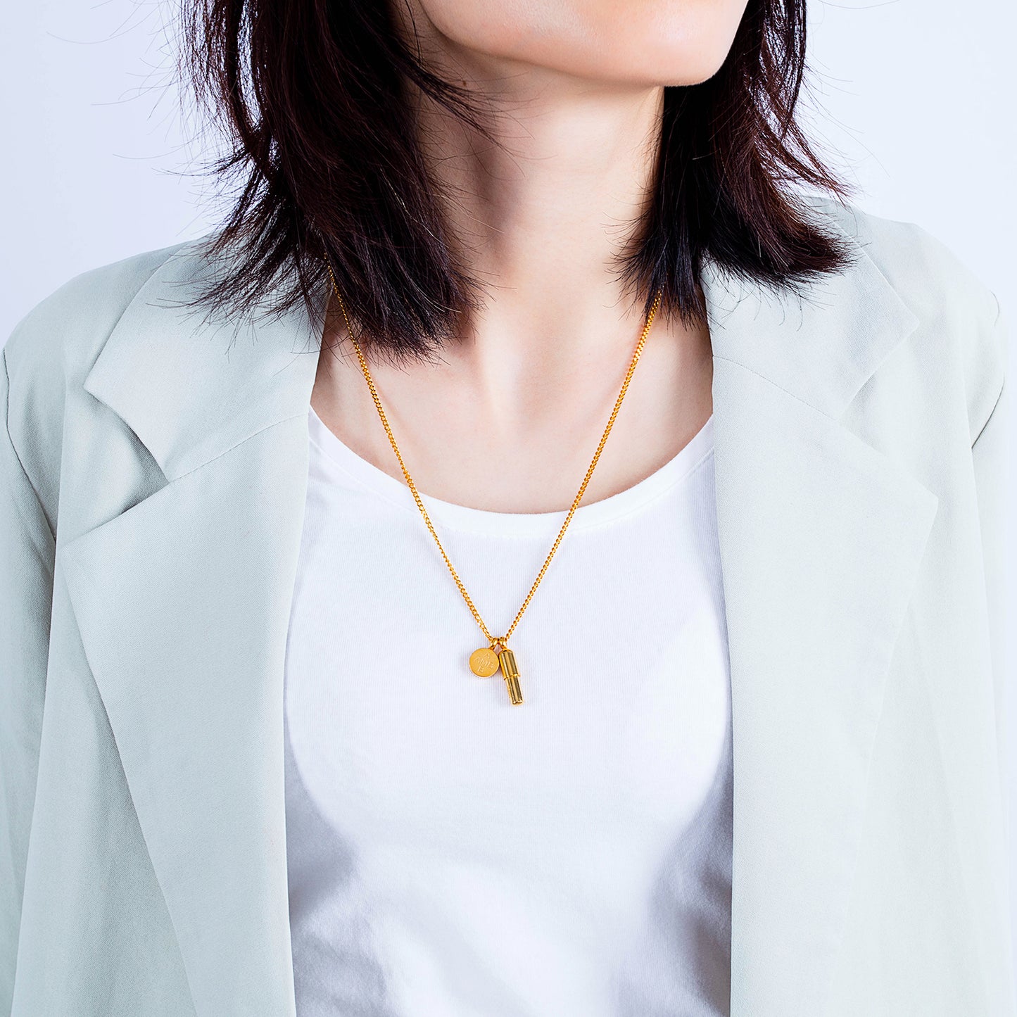 Openable net celebrity round brand capsule pills ladies necklace