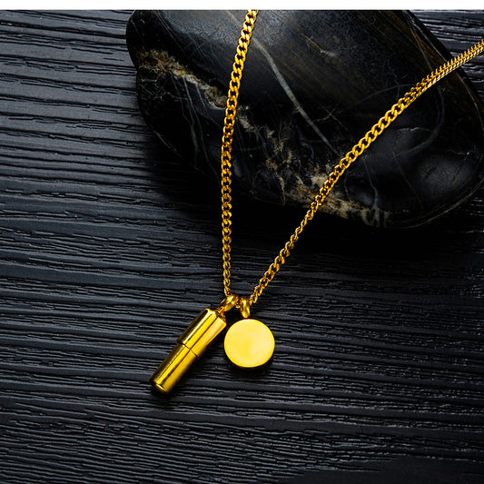 Openable net celebrity round brand capsule pills ladies necklace