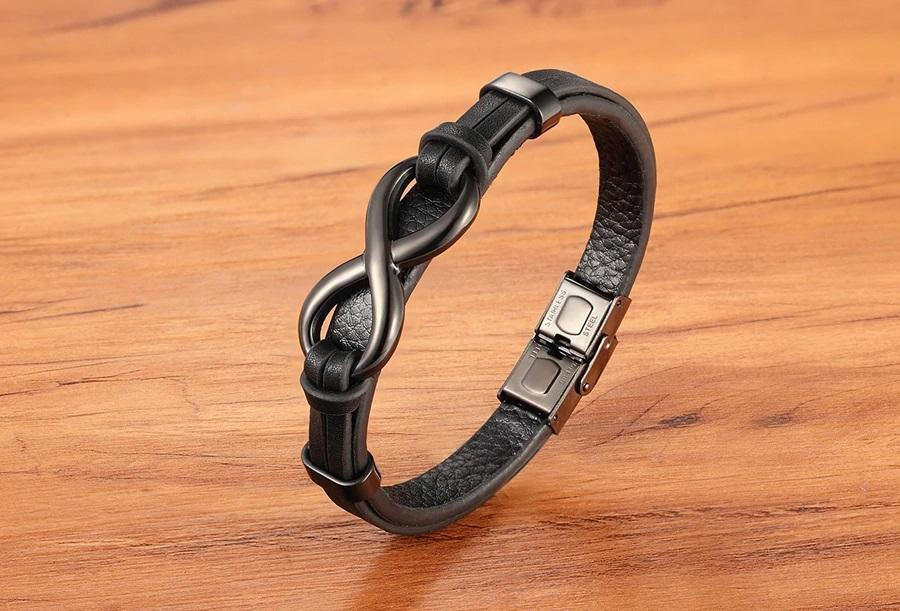 Infinity Leather Bracelet