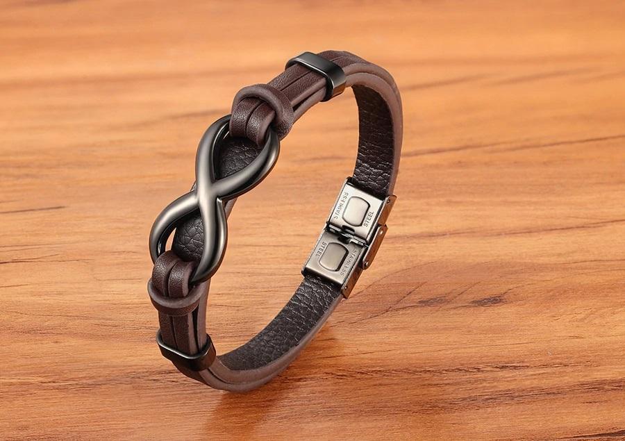 Infinity Leather Bracelet