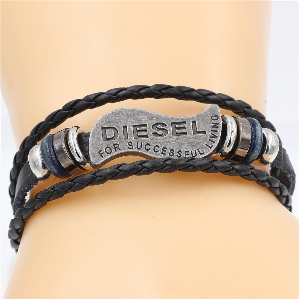 Multi layer Braided Leather Unisex Punk Style Bracelet