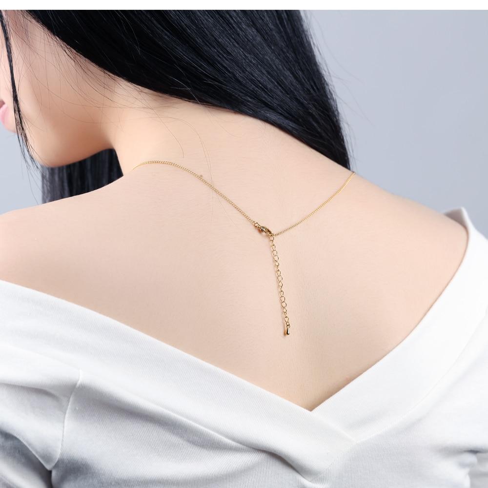 Simple Link Chain Necklace For Women Ultrathin 1.3 MM Wide Gold Color / Steel Color Copper Alloy Female Ladies Jewelry