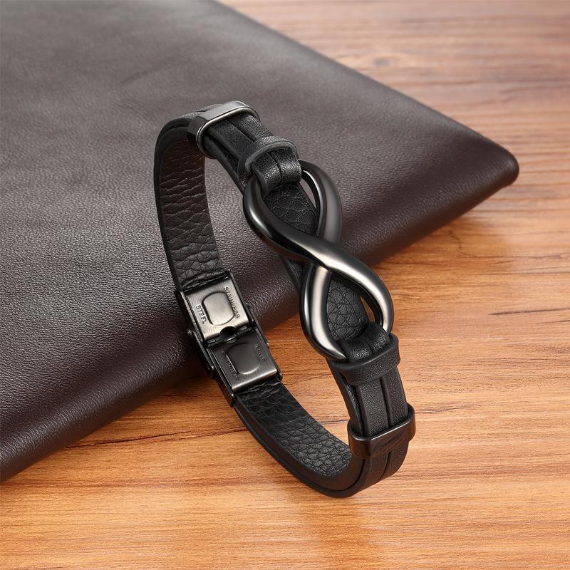 Infinity Leather Bracelet