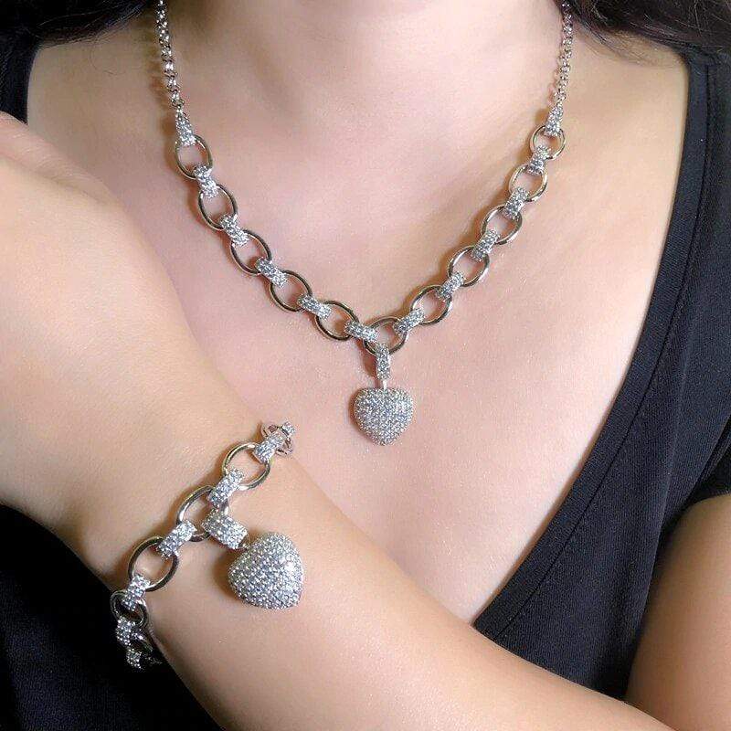 The Heart Pendant Jewelry Set
