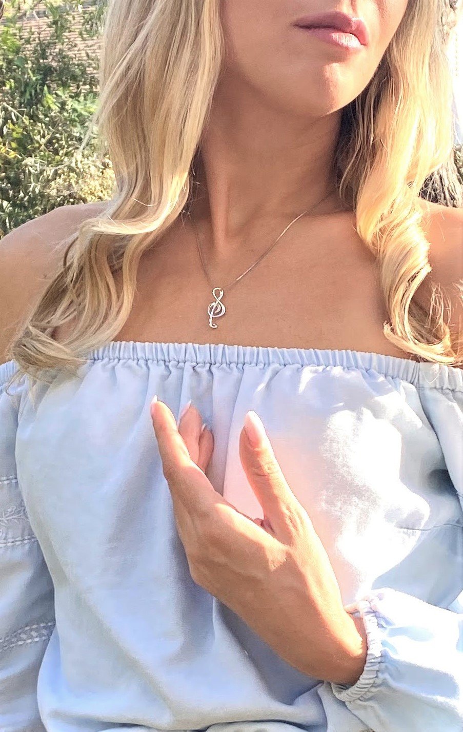 Sterling Silver Treble Clef Necklace