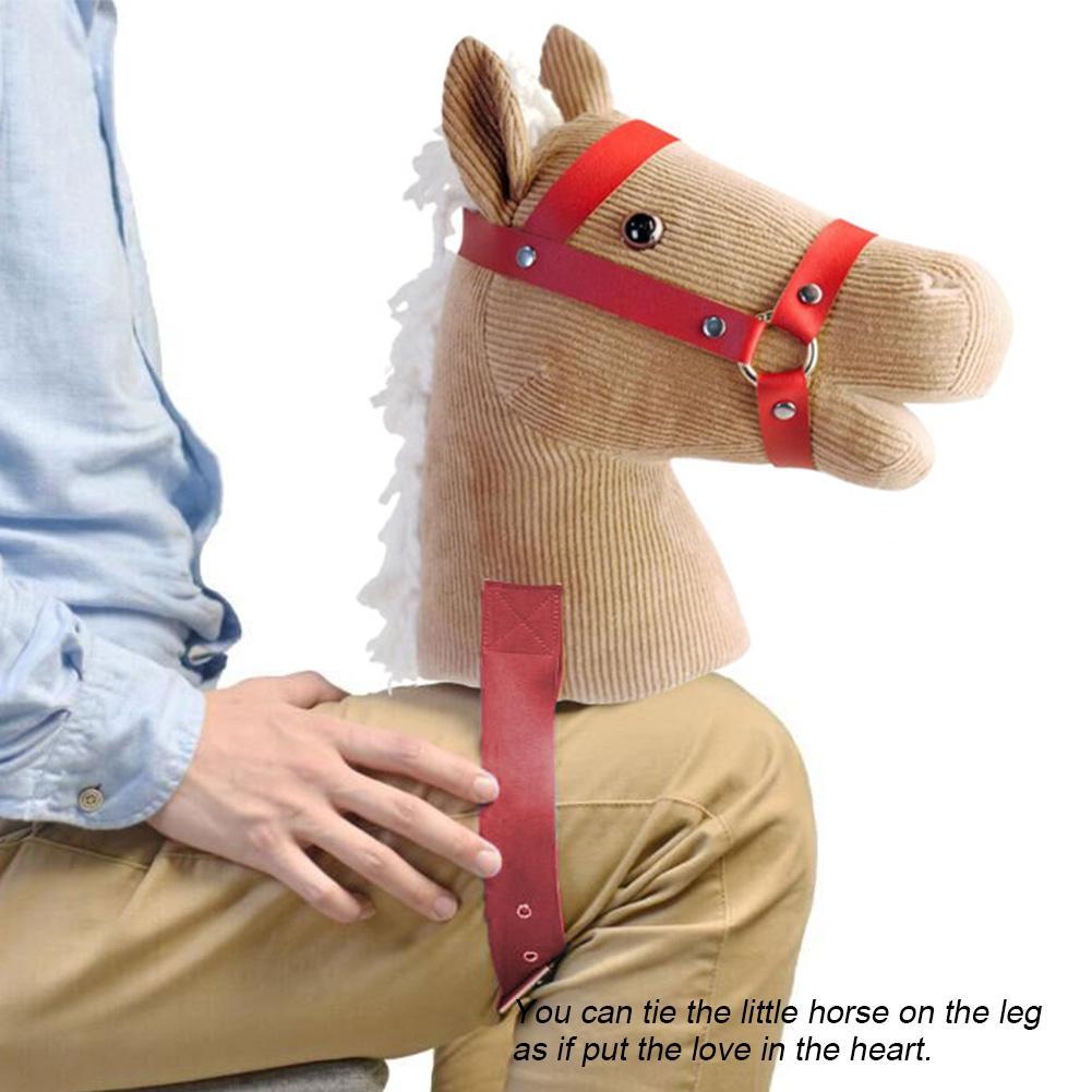 Simulation Cotton Horse 's Head with Tie Animal Clip-clop Sound