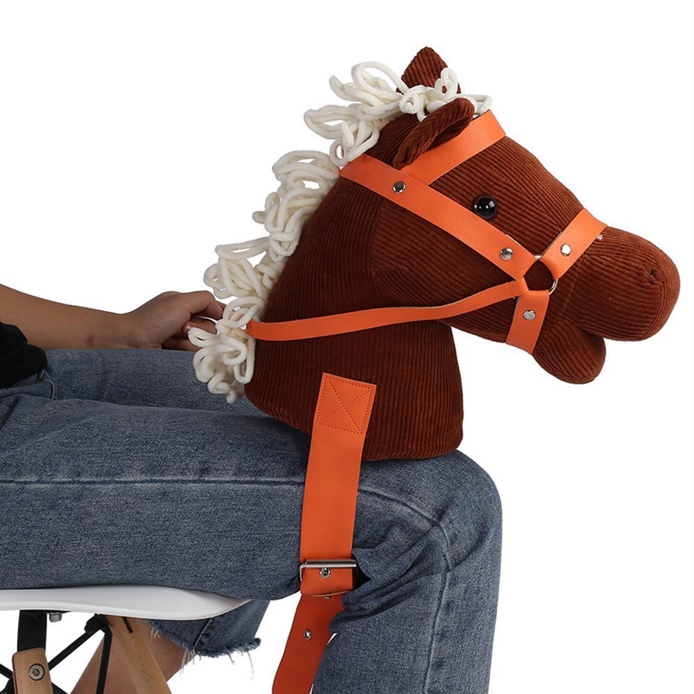 Simulation Cotton Horse 's Head with Tie Animal Clip-clop Sound