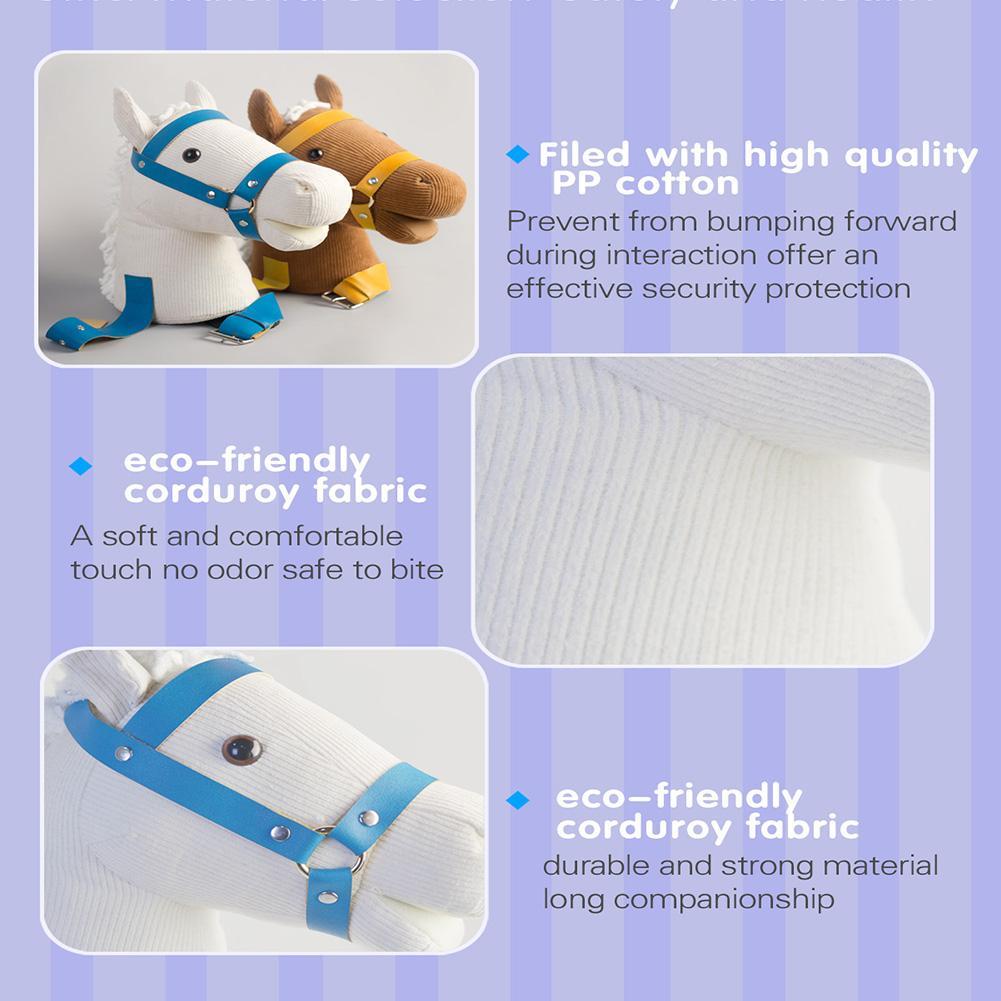 Simulation Cotton Horse 's Head with Tie Animal Clip-clop Sound