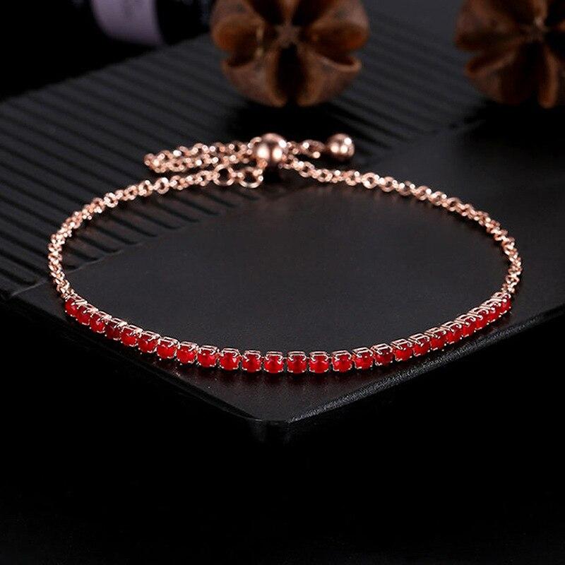Elegant Cubic Zirconia Crystal Bracelet For Women Rose Gold Silver Color Bracelets Bangles Statement Fashion Jewelry New