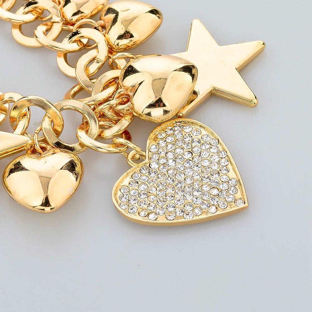 Stars and Hearts Charm Bracelet