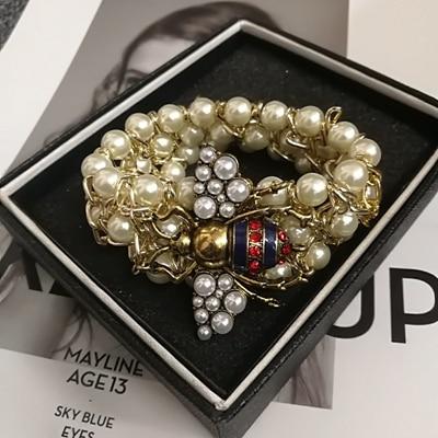Five chain bracelet for women pearl flower bracelet jewelry