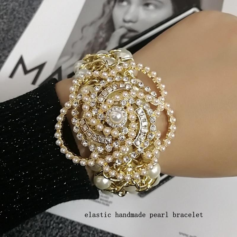 Five chain bracelet for women pearl flower bracelet jewelry