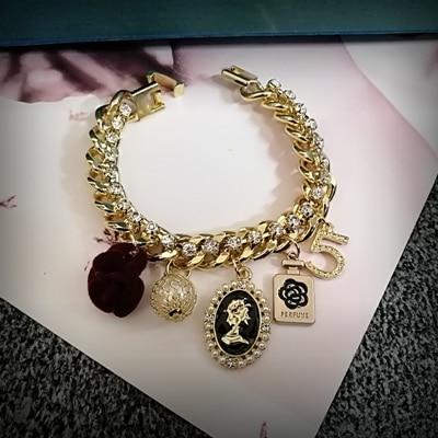 Five chain bracelet for women pearl flower bracelet jewelry